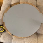 Pampered Chef Baker's Mat Round Gray Silicone Pastry Baking Dough Measurements. Fixed Price $22.00.