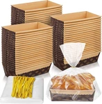 75 Sets Disposable Paper Loaf Pans Sturdy Baking Loft Bulk 6 X. Fixed Price $55.49.