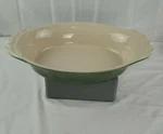Appolia Pottery France Christmas Holly And Leaves Oval 3.5 Quart Baking Dish. Fixed Price $55.00.