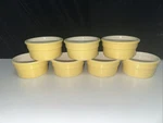7 Cermer France Ramekins Butter Yellow Stoneware Ceramic Custard Brule' Cups. Fixed Price $26.99.