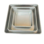 Set Of 3 Cake Square Pans 10", 8" 6" Aluminum, Wilton/celebrate It Brands. Fixed Price $18.95.