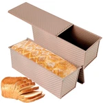 Spmarkt 2-PACK 2.2LB Gold Pullman Loaf Pan With Lid, Premium 13INCH,. Fixed Price $87.97.