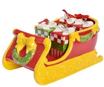 Temptations By Tara Holiday Centerpiece Sleigh W/4 Xmas Gift Place Card Holders. Fixed Price $29.95.