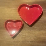 Ceramic Heart Bowls 2 Piece Set Red N Exclusive Dishwasher Microwave Safe. Fixed Price $20.00.