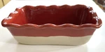Emile Henry Loaf Pan French Ceramic Ruffled Burgundian Clay 9.5" Unused Vintage. Fixed Price $29.95.