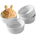 10 Oz Set Of 4 Souffle Dishes Ramekins Oven Microwave Safe Bowls Creme Brulee. Fixed Price $32.75.
