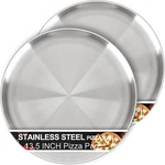 13 Inch Pizza Pan For Oven Set Of 2, Non-stick Large Round Stainless Steel. Fixed Price $23.17.