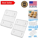 Luxurious Stainless Steel Cooling Rack Set Of 2 - Ideal For Baking & Grilling. Fixed Price $15.16.