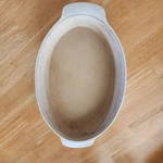 Pampered Chef Large Oval Vanilla Baking Dish Stoneware 12.5"X8.5" Traditions. Fixed Price $28.49.