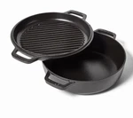 Staub Cast Iron Braiser And Grill, 10IN, 3.5QT, Black. Fixed Price $175.00.