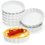 Foraineam Set Of 8 Pieces Porcelain Shallow Ramekins 5 Ounce Creme Brulee. Fixed Price $36.46.