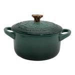 Le Creuset Mini Round Cocotte With Tree Relief Gold Knob Artichaut Stoneware. Fixed Price $177.88.