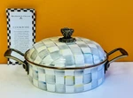 Mackenzie-childs 89252-540 Sterling Check 3 Qt Casserole, Hand Painted. New!. Fixed Price $229.99.