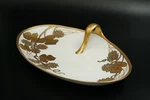 Antique Bavaria Rosenthal Hand Painted Gold Gilt Design Tray Dish Oval Platter. Fixed Price $129.99.