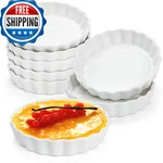 Foraineam Set Of 8 Pieces Porcelain Shallow Ramekins 5 Ounce Creme Brulee. Fixed Price $43.11.