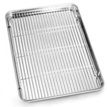 Bastwe Cookie Sheet And Cooling Set, 16 Inch With Rack, Metal Silver. Fixed Price $27.46.