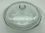 Vintage Pyrex 2-QUART Glass Casserole Bakeware Dish Bowl With Decorative Lid. Fixed Price $59.99.