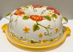 Temptations By Tara Pumpkin Bundt Cake Pan Serving Platter Fall Thanksgiving Euc. Fixed Price $29.99.