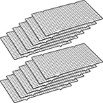 12 Pcs Black Nonstick Cooling Racks 16X9.8 Inch Grid Wire Baking Sheet. Fixed Price $57.77.