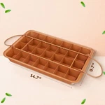 Brooklyn Brownie Copper Pan With Self-slicing Divider Grid, Nonstick Coated. Fixed Price $19.99.