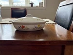 Country Flowers By Andrea 9230 Small Casserole Cookware Dish With Lid Grannycore. Fixed Price $7.50.