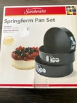 **new** Sunbeam Heavy-duty Springform Pan Set 3 Pcs.. Fixed Price $12.99.