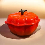 Le Creuset Stoneware Petit Pumpkin Flame Dish Read. Fixed Price $45.00.