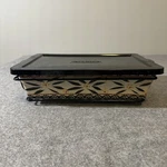 Temptations Presentable Ovenware Old World Black/cream 2.5 Qt W/lid Wire Rack. Fixed Price $29.95.