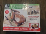 Basic Holiday Essentials 12 Piece Cutting Board Knife Set Thanksgiving Christmas. Fixed Price $14.99.