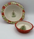Pioneer Woman Holiday Cheer Serving Bowl 8.3 & 5 Mini Pie Plate Set New. Fixed Price $16.50.