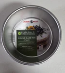 Naturals Aluminum Bakeware 6" Round Cake Pan By Nordic Silver Tone Usa New. Fixed Price $16.98.