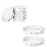 Lovecasa 8 Oz Ceramic Mini Pie Pans Bundle 10 Inch Quiche Baking Dish. Fixed Price $98.99.