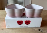 Creuset Stoneware L'amour Collection 10 Oz Heart Ramekins Shell Pink. Fixed Price $59.99.