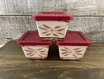 Temptations Ramekins With Lids World Red Ez Hold Mini Bakers Set Of 3. Fixed Price $25.00.