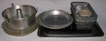 Assorted Vintage Baking Pans Pyrex Pie Plates Bread/loaf Cookie Sheet+ 21PC. Fixed Price $72.36.