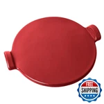 Emile Henry Flame Top 14.5 Pizza Stone Burgundy Red 347514. Fixed Price $140.10.