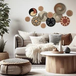 New West Elm Xl Woven Wicker Rattan Seagrass Boho Wall Hanging Baskets - Set 11. Fixed Price $144.00.