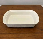 Corningware 9X13 Stoneware Baking Dish French White Casserole Pan Microwave Oven. Fixed Price $29.99.