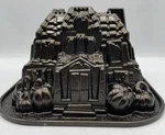 Nordic Ware Halloween Aluminum Haunted Manor House Bundt Cake Pan 10 Cup. Fixed Price $21.00.