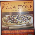 Pizzacraft 14.5" Round Thermabond Stone W/handles - Oven/grill PC0104. Fixed Price $19.95.