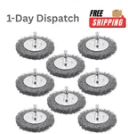 Supkiir 8 Pack 3 Inch Wire Wheel Brush For Drill 1/4 Hex Shank Carbon Steel. Fixed Price $21.89.