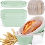 4 Pack Oval Bread Proofing Basket Silicone 10 Inch Collapsible Sourdough Brea.... Fixed Price $38.06.