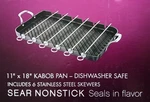 New - Calphalon Unison Sear Nonstick 11X18 Kabob Pan 6 Ss Skewers. Fixed Price $79.99.
