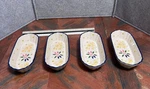 Temptations By Tara Classic Floral Hand-painted Ceramic 8" Serving Dishes. Fixed Price $47.99.