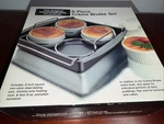Cr Brulee New Set Chicago Metallic 6-PIECE W/ Rack And Ramekins Vintage (t). Fixed Price $15.00.