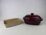 Pampered Chef Family Heritage Deep Baker 3QT 010308 And Pc Ridged 5114. Fixed Price $35.97.