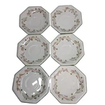 6 Vintage Eternal Beau By Johnson Brothers 5 1/2" Saucers Only No Footed Cup. Fixed Price $15.51.