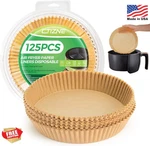 Ctizne 125 Pcs 8 Inch Round Air Fryer Parchment Paper Liners Food Grade. Fixed Price $19.99.