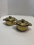 Martha Stewart Collection Gold Individual Cocottes Casseroles Ceramic Set Of 2. Fixed Price $29.99.