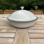Fiesta Homer Laughlin Casserole Covered Baking Pot W Lid Enamel 4 Quart Gray Vtg. Fixed Price $30.69.